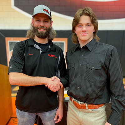 Jason Wehrli and scholarship recipient,Elijah Somlock