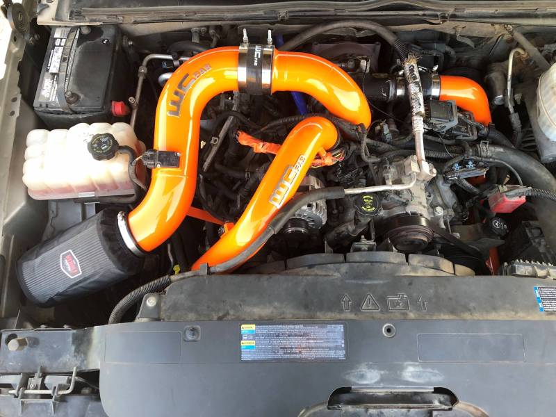 Bengal Orange, shown with optional Driver Side Intercooler pipe and 3"...