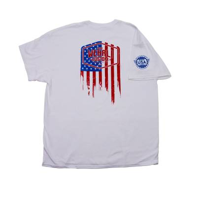 Wehrli Custom Fabrication - Men's T-Shirt- Flag Logo White