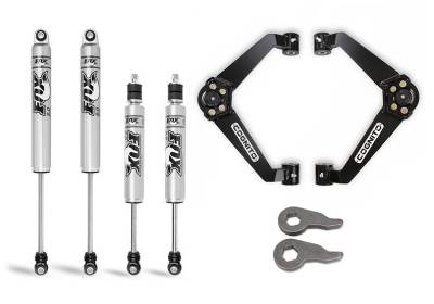 Cognito Motorsports - 2001-2010 Duramax Cognito - 3-Inch Performance Leveling Kit w/ Fox PS 2.0 IFP Shocks