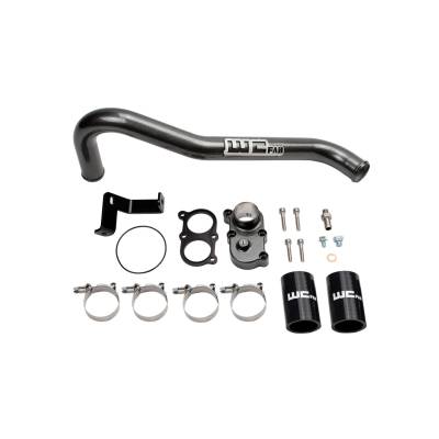 Wehrli Custom Fabrication - 2006-2010 LBZ/LMM Duramax Top Outlet Billet Thermostat Housing and Upper Coolant Pipe Kit