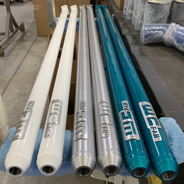 Gloss White, Bengal Silver and Candy Teal