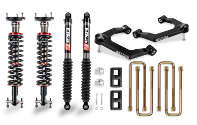Cognito Motorsports - 19-22 Silverado/Sierra 1500 2WD/4WD Cognito - 3-Inch Performance Leveling Lift Kit With Elka 2.0 IFP Shocks