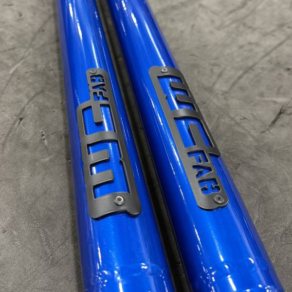 Candy Blue with Flat Black tags