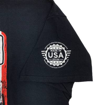 Wehrli Custom Fabrication - Men's T-Shirt- Flag Logo Black - Image 5