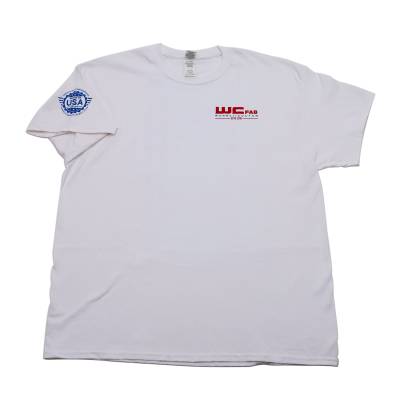 Wehrli Custom Fabrication - Men's T-Shirt- Flag Logo White - Image 2