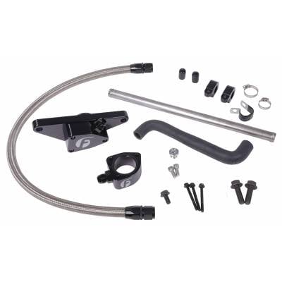 Fleece Performance  - 2003-2005 5.9L Cummins Fleece Coolant Bypass Kit (Auto Trans Only) w/ Stainless Steel Braided Line
