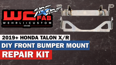 WCFab Side X Side - 2019+ Honda Talon X/R Winch Mount Plate Kit For WCFab Bumper - Image 3