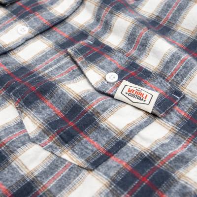 Wehrli Custom Fabrication - Men's Flannel - Red, White & Blue Plaid, Limited Edition - Image 3