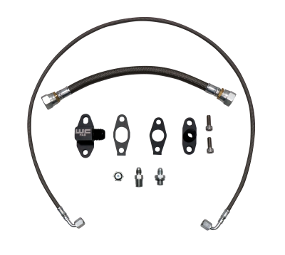 Replacement Parts & Accessories  - Lines & Fittings - Wehrli Custom Fabrication - LB7/LLY/LBZ/LMM/LML Duramax S400 Single Turbo Oil Line Kit