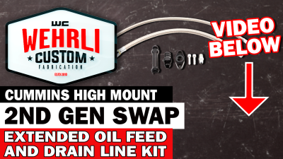 Wehrli Custom Fabrication - Cummins 2nd Gen Swap Oil Feed & Drain Line Kit - Image 2