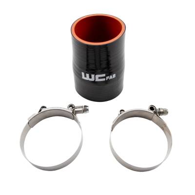 Boots & Clamps - Boot & Clamp Kits - Wehrli Custom Fabrication - 2.75" x 3" ID Straight Reducer 4.5" Long Silicone Boot and Clamp Kit