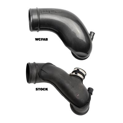 WCFab High Flow Turbo Intake Horn Compared to Stock Turbo Inlet