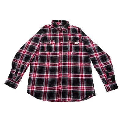 Wehrli Custom Fabrication - Men's Flannel - Black, Red & White Plaid, Limited Edition - Image 1