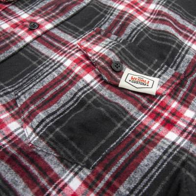 Wehrli Custom Fabrication - Men's Flannel - Black, Red & White Plaid, Limited Edition - Image 3