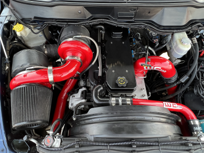 Bengal Red, Optional Coolant Pipe and Driver Side Intercooler Pipe and Intake Horn Shown