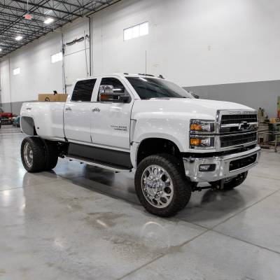 Wehrli Custom Fabrication - 2019+ Chevy Silverado 4500/5500/6500 & International CXT L5D Duramax Pickup Bed Rail Extension Kit - Image 6