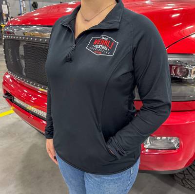 Wehrli Custom Fabrication - Womens Quarter Zip Badge Logo Sport Pullover Shirt - Image 3