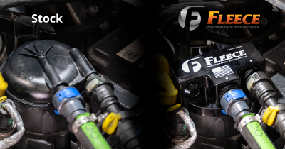 Fleece Performance  - 2011-2024 6.7L Powerstroke Fleece Engine Mounted Billet Fuel Filter Housing Kit - Image 6