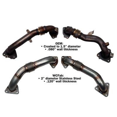 Wehrli Custom Fabrication - 2017-2025 L5P Duramax 2" Stainless Up Pipe Kit for OEM or WCFab Manifolds w/ Gaskets - Image 2