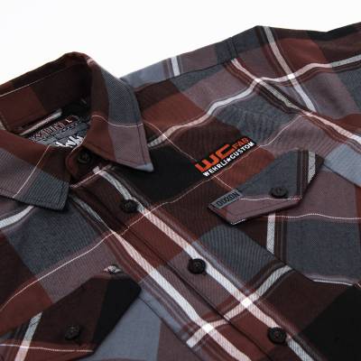 Wehrli Custom Fabrication - Men's Dixxon Flannel - Maroon & Grey Plaid, Limited Edition - Image 2