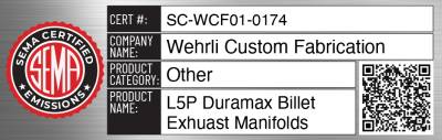 Wehrli Custom Fabrication - 2017-2025 L5P Duramax Billet Exhaust Manifolds - Image 11