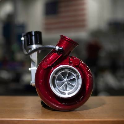 Custom Powder Coated Compressor Cover in WCFab Red / Illusion Cherry