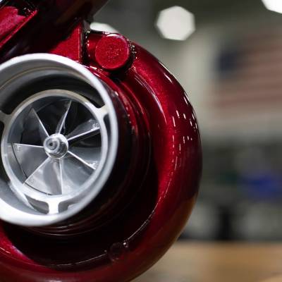 Custom Powder Coated Compressor Cover in WCFab Red / Illusion Cherry