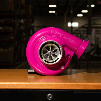 Powder Coated Compressor Cover in Custom Color Hot Pink Pearl