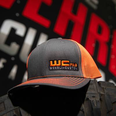 Snap Back Hat Charcoal/Neon Orange WCFab