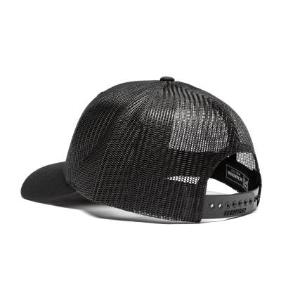 Wehrli Custom Fabrication - Snap Back Hat Black with Black and Red Chrome Badge - Image 4