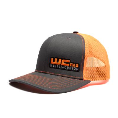 Snap Back Hat Charcoal/Neon Orange WCFab